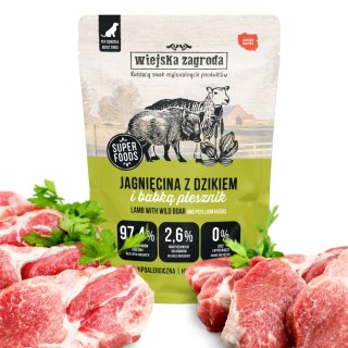 Wiejska Zagroda Jagnięcina z Dzikiem Karma Mokra dla Psa Saszetka 500g