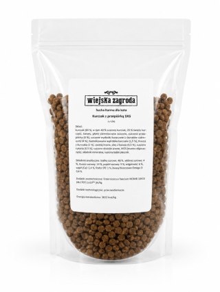 Wiejska Zagroda Karma sucha dla kota Sterilized Kurczak z przepiórką 1kg