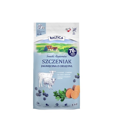 ZESTAW Baltica Szczeniak Jagnięcina z cielęciną S/XL 2X3kg puppy