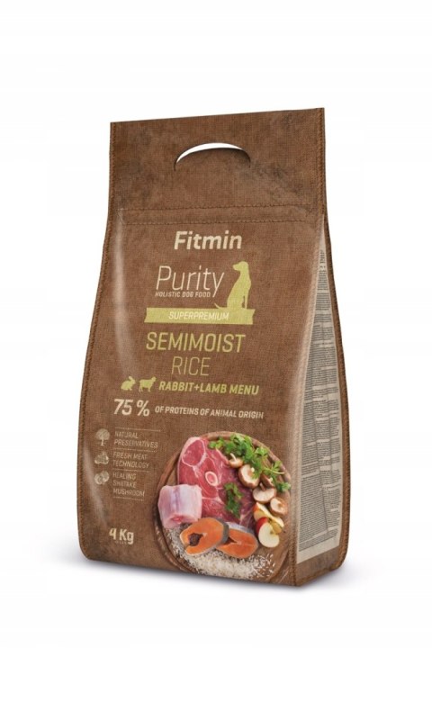 ZESTAW FITMIN PURITY RICE Semimoist Rabbit & Lamb 2X4kg półmiekka dla psa