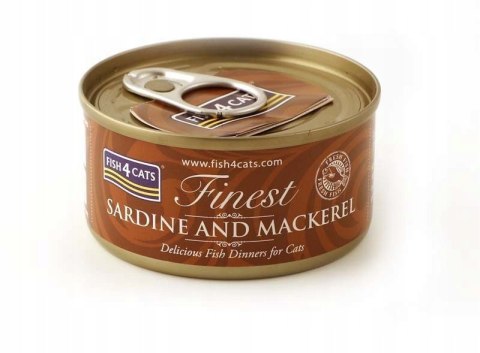 ZESTAW Finest Fish4Cats SARDINE & MACKEREL Sardynka z Makrelą 70 g