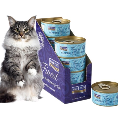 ZESTAW Fish4Cats Finest Sardynka z Omułkiem Zielonowargowym 10x70g Karma dla Kota