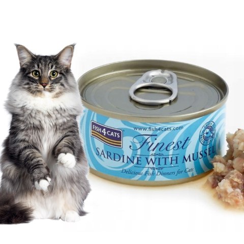 ZESTAW Fish4Cats Finest Sardynka z Omułkiem Zielonowargowym 10x70g Karma dla Kota