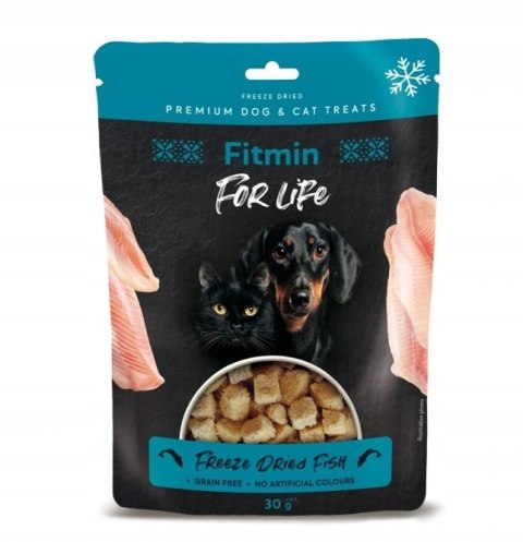 ZESTAW Fitmin For Life Dog Cat Liofilizowane przysmaki Ryba 6X30g