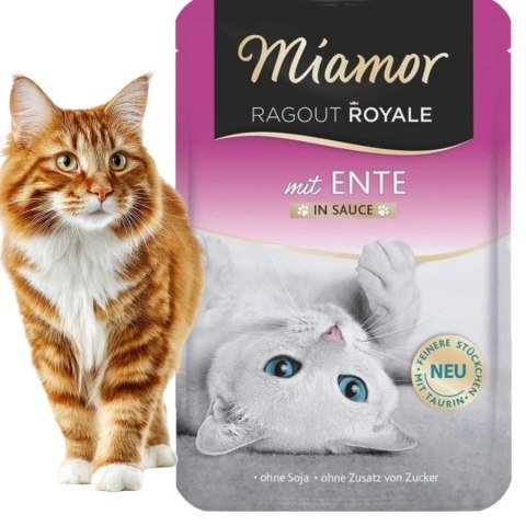 ZESTAW Miamor Ragout Royale mokra karma bezzbożowa dla kota kaczka w sosie 100g
