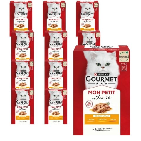 ZESTAW Purina Gourmet MON PETIT DROBIOWE SMAKI DLA KOTA 72x50g