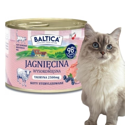 Zestaw Baltica DLA KOTA Jagnięcina puszka 6x185 g