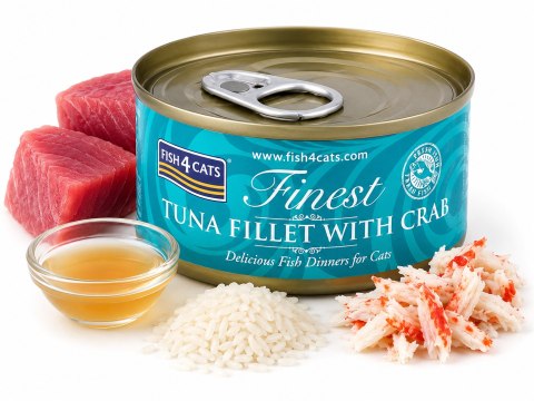 Zestaw Fish4Cats FINEST TUNA FILLET WITH CRAB Karma dla kota 20x70g