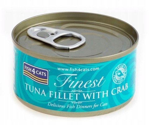 Zestaw Fish4Cats FINEST TUNA FILLET WITH CRAB Karma dla kota 20x70g