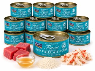 Zestaw Fish4Cats FINEST TUNA FILLET WITH CRAB Karma dla kota10x70g