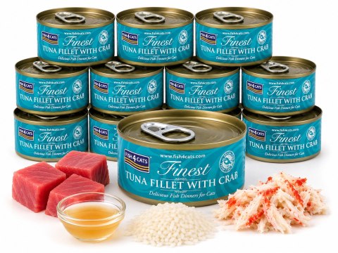 Zestaw Fish4Cats FINEST TUNA FILLET WITH CRAB Karma dla kota10x70g