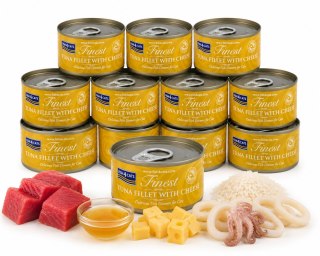 Zestaw Fish4Cats Finest Filety Tuńczyk z Serem 70g 10x70g