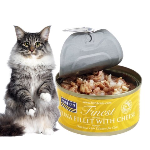 Zestaw Fish4Cats Finest Filety Tuńczyk z Serem 70g 10x70g