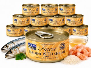 Zestaw Fish4Cats Finest SARDINE SHRIMPS 10x70g karma dla kota