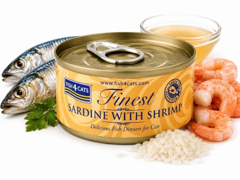 Zestaw Fish4Cats Finest SARDINE SHRIMPS 10x70g karma dla kota