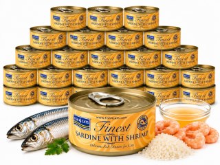 Zestaw Fish4Cats Finest SARDINE SHRIMPS 20x70g karma dla kota