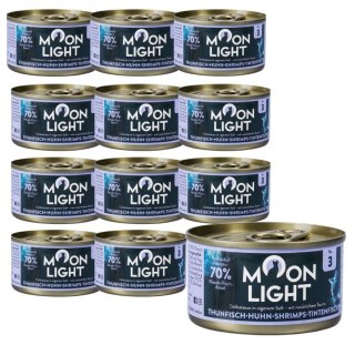 Zestaw MOONLIGHT Nr3 TUŃCZYK KURCZAK KAŁAMARNICA 12x80g smakowita