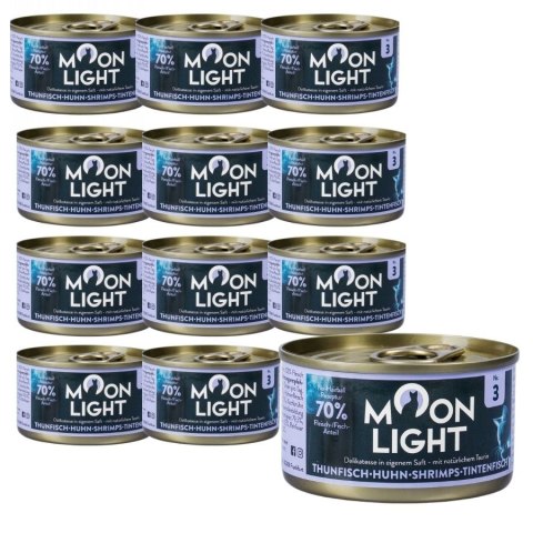 Zestaw MOONLIGHT Nr3 TUŃCZYK KURCZAK KAŁAMARNICA 12x80g smakowita