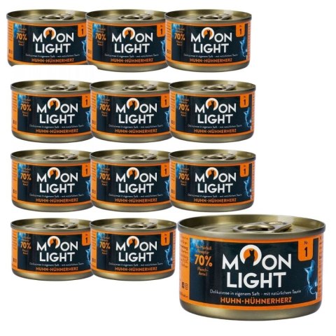 Zestaw MOONLIGHTNr1 PUSZKA DLA KOTA KURCZAK I SERCA KURCZAKA 12x80g