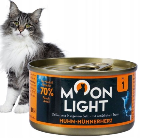 Zestaw MOONLIGHTNr1 PUSZKA DLA KOTA KURCZAK I SERCA KURCZAKA 12x80g