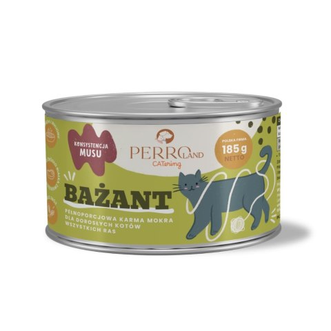 Zestaw - PERRO CATERING karma dla kotów Bażant 24 x 185g