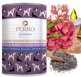 Zestaw PERRO Gourmet Sarna z korzeniem pietruszki dla psów dorosłych 6c400g
