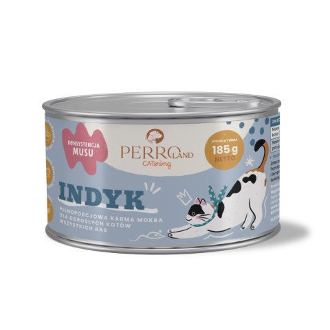 Zestaw PERRO Indyk - karma mokra dla kotów - PERROland CATering 24 x 185g