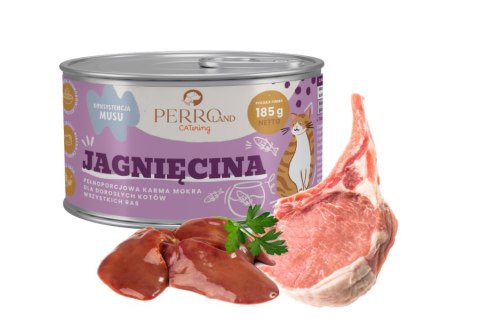 Zestaw - PERRO Jagnięcina - karma mokra dla kotów PERROland CATering 24 x 185g