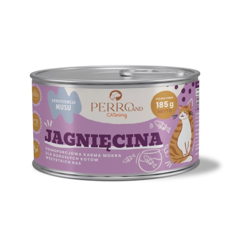 Zestaw - PERRO Jagnięcina - karma mokra dla kotów PERROland CATering 24 x 185g