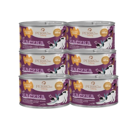 Zestaw - Perro Kaczka - karma mokra dla kotów PERROland CATering 6 x 185g