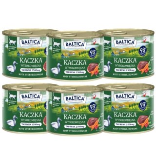 Zestaw dla kota BALTICA kaczka monobiałkowa 6x185g