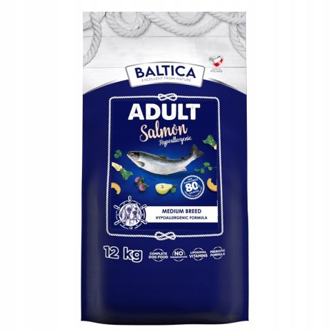 BALTICA ADULT SALMON MEDIUM 12KG DLA RAS ŚREDNICH Karma hypoalergiczna