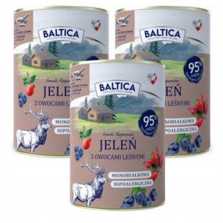 BALTICA JELEŃ Z OWOCAMI LEŚNYMI 3X400 ZESTAW Mokra karma premium