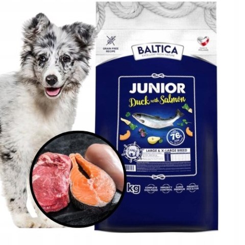 BALTICA JUNIOR DUCK & SALMON 12KG KACZKA Z ŁOSOSIEM karma dla szczeniąt