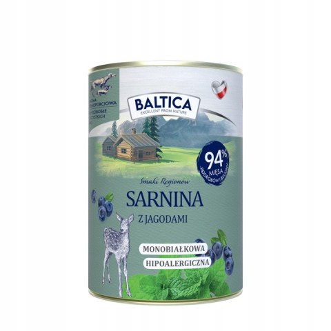 BALTICA MIX SMAKÓW KOZINA SARNINA JELEŃ KACZKA BAŻANT 16X400