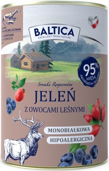 BALTICA MIX SMAKÓW KOZINA SARNINA JELEŃ KACZKA BAŻANT 16X400