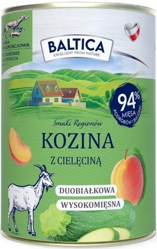 BALTICA MIX SMAKÓW KOZINA SARNINA JELEŃ KACZKA BAŻANT 16X400