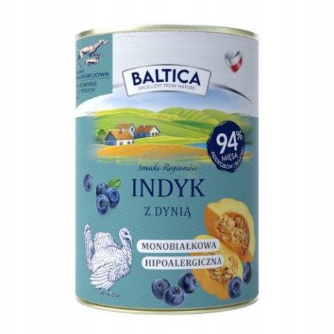 BALTICA VETPRIME MONOBIAŁKOWA DLA ALERGIKA 6x400g JAGNIĘCINA WOŁOWINA INDYK