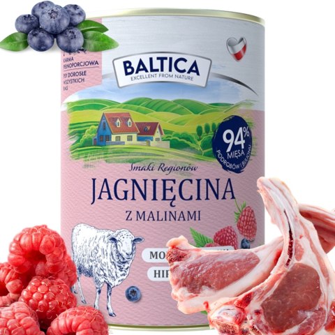 BALTICA VETPRIME MONOBIAŁKOWA DLA ALERGIKA 6x400g JAGNIĘCINA WOŁOWINA INDYK