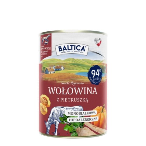 BALTICA WOŁOWINA DZICZYZNA 12x400 Mokra karma Puszki