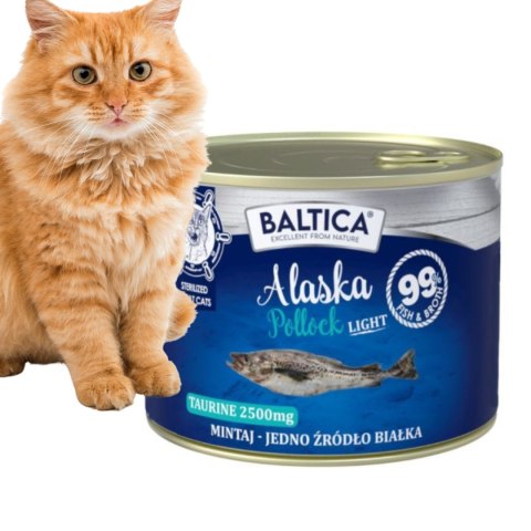BALTICA ZESTAW MOKRA KARMA DLA KOTA WYBREDNEGO RYBKA 24X200