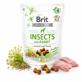 Brit Care Crunchy Cracker Insects Rabbit Królik Przysmak dla Psa 200g
