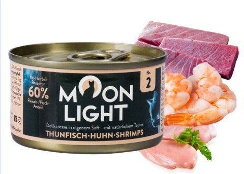 MOONLIGHT DINNER Nr2 ZESTAW TUŃCZYK KURCZAK KREWETKI 10X80g