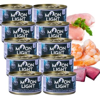 MOONLIGHT DINNER Nr3 PUSZKA W DLA KOTA TUŃCZYK KURCZAK KAŁAMARNICA 10X80g