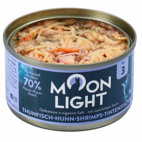 MOONLIGHT DINNER Nr3 PUSZKA W DLA KOTA TUŃCZYK KURCZAK KAŁAMARNICA 10X80g