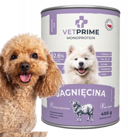 PAKIET PRÓBNY Wiejska Zagroda VETPRIME Monobiałkowa Jagnięcina Koń 6X500g