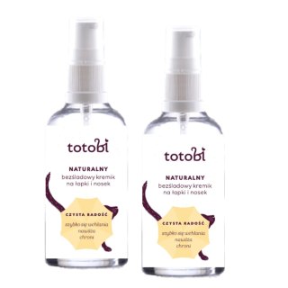 Totobi Naturalny bezśladowy kremik na łapki i nosek dla psa 2x50 ml