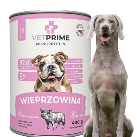 VETPRIME BALTICA ZESTAW PUSZEK NAJLEPSZE SMAKI 16X400 MONOPROTEINOWA KARMA