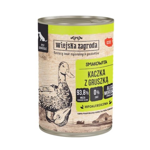 Wiejska Zagroda MIX SMAKÓW Indyk z królikiem kaczka z gruszką 12x400g Hipoalericzna