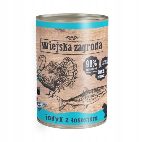 Wiejska Zagroda Mix 6x400g Karma Mokra dla Kota Kurczak Kaczka Indyk Łosoś Jagnięcina Kryl Zestaw
